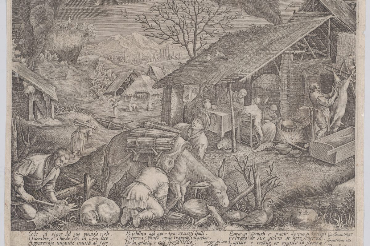 Jacques Callot, L'Hiver (Winter), ca. 1610, Metropolitan Museum of Art. Public Domain.